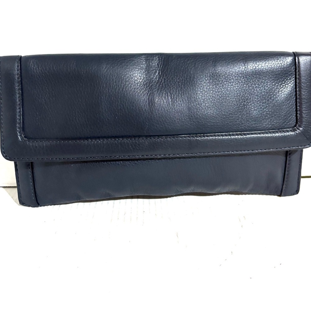 Banana republic Midnight Blue clutch Leather Bag